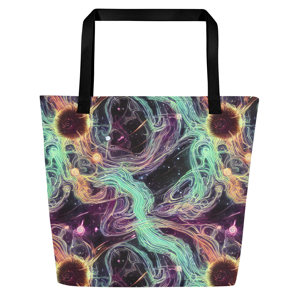 Celestial Vines on Large Tote Bag W/ Pocket — Front