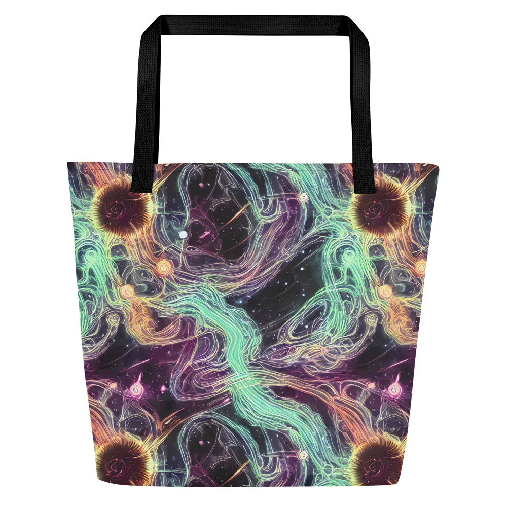 Celestial Vines on Large Tote Bag W/ Pocket — Front