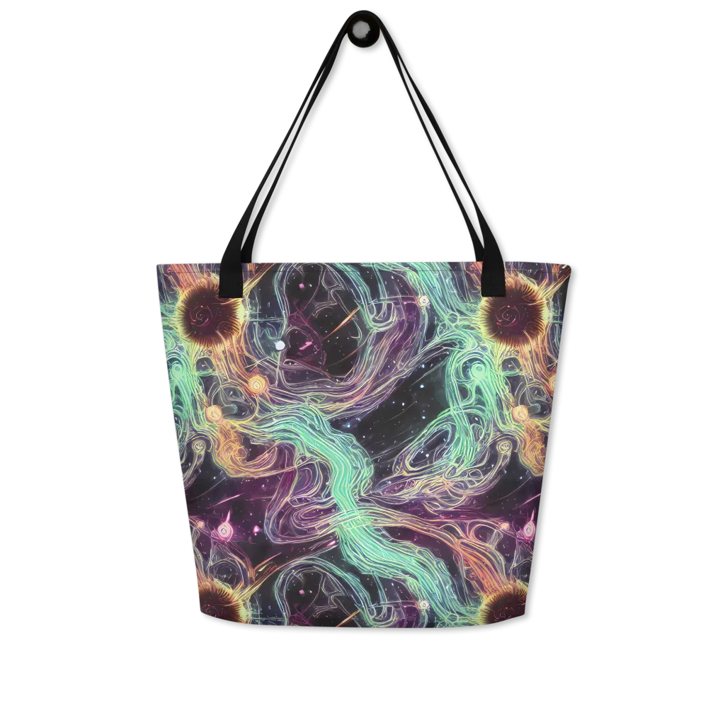 Celestial Vines on Large Tote Bag W/ Pocket — Front