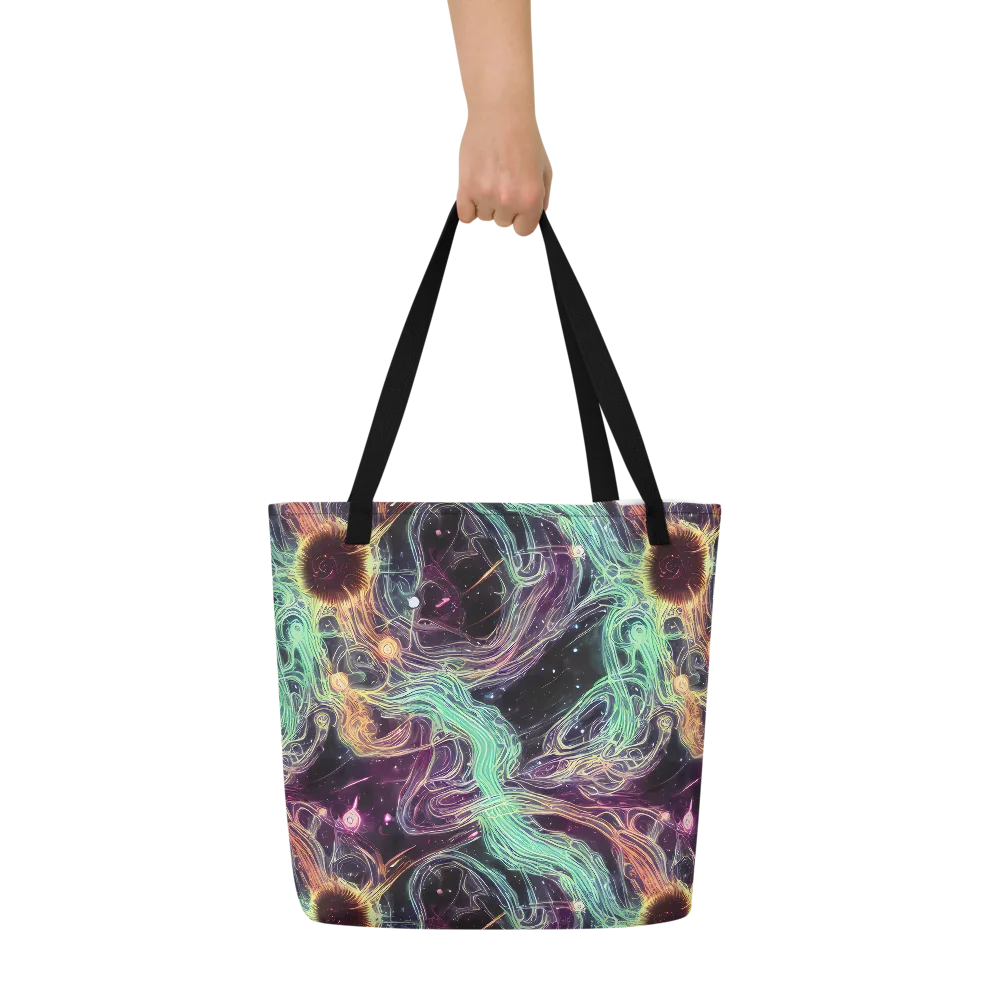 Celestial Vines on Large Tote Bag W/ Pocket — Front