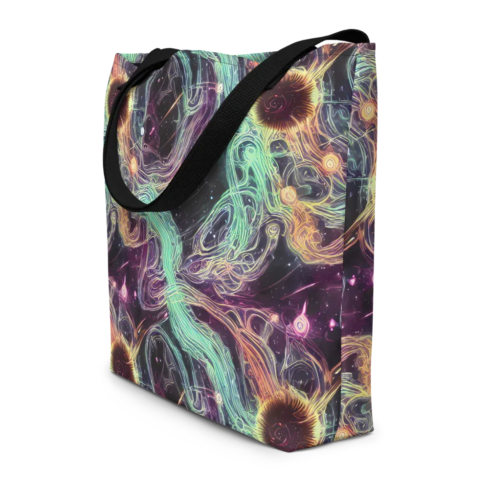 Celestial Vines on Large Tote Bag W/ Pocket — Front