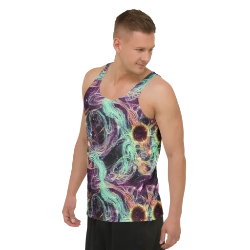 Celestial Vines on a Men's Tank Top