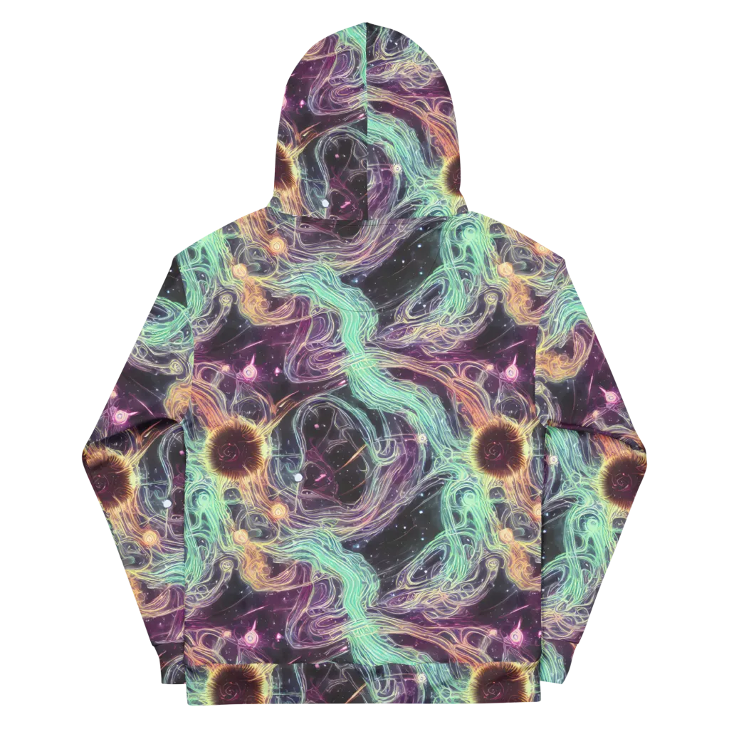 Celestial Vines on Cotton Hoodie — Back