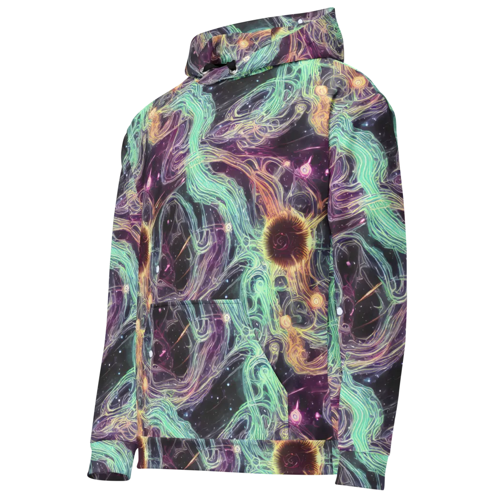Celestial Vines on Cotton Hoodie — Left Front