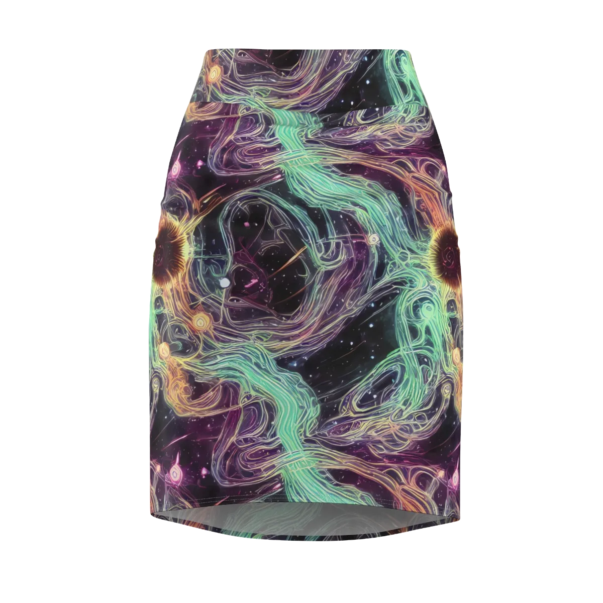 Celestial Vines on Pencil Skirt — Front