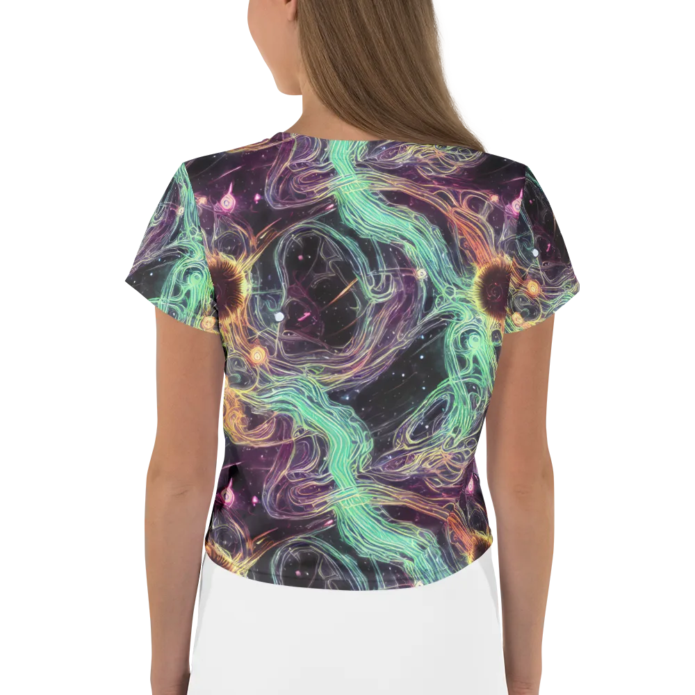 Celestial Vines on Crop Tee — Back