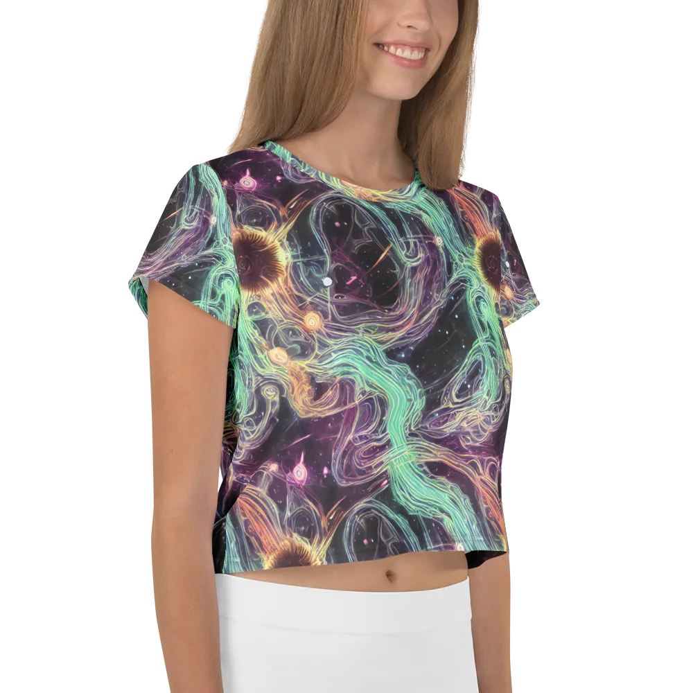 Celestial Vines on Crop Tee — Right