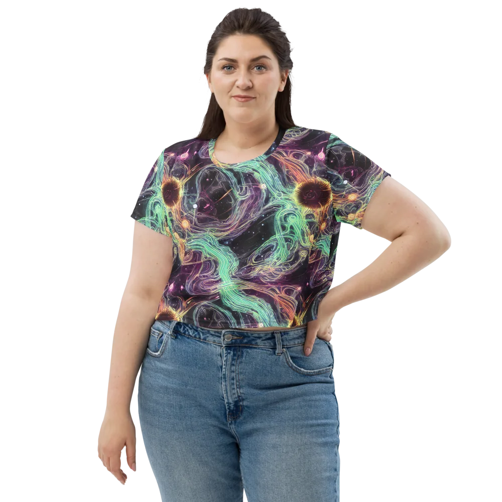 Celestial Vines on Crop Tee — Front