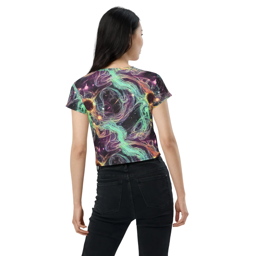 Celestial Vines on Crop Tee — Back