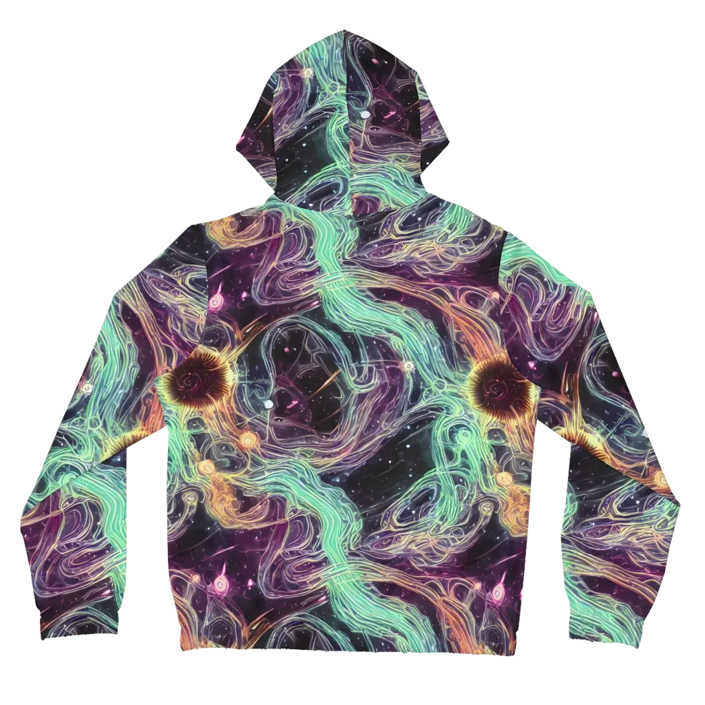 Celestial Vines on Women's Full-Zip Hoodie — Back