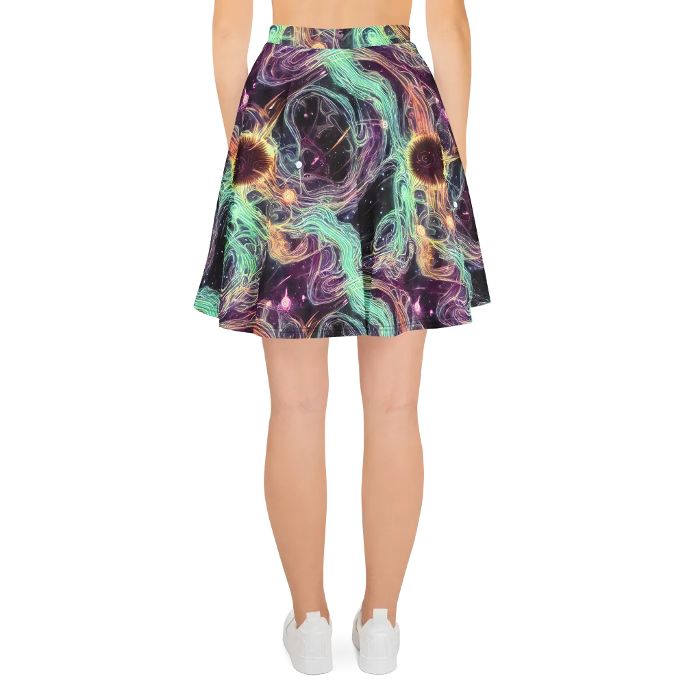 Celestial Vines on Skater Skirt — Back