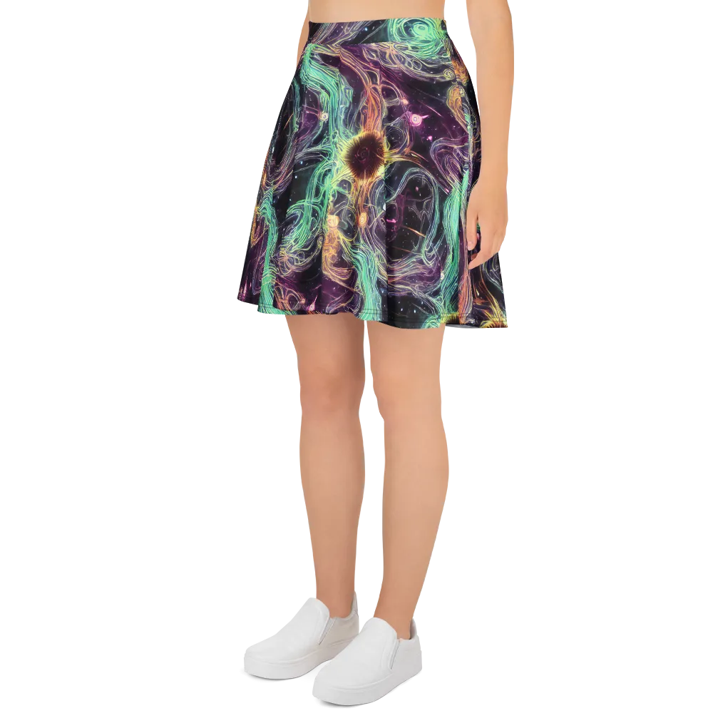 Celestial Vines on Skater Skirt — Left