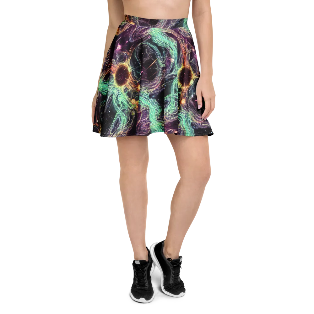 Celestial Vines on Skater Skirt — Front