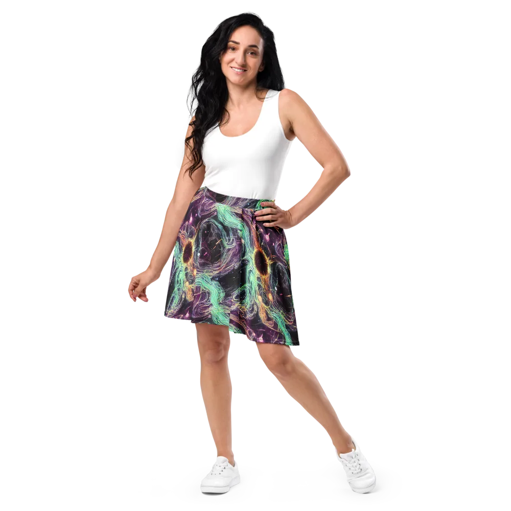 Celestial Vines on Skater Skirt — Front