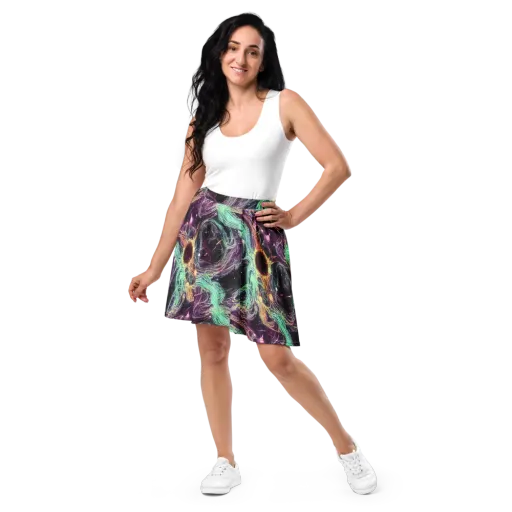 Celestial Vines on a Skater Skirt