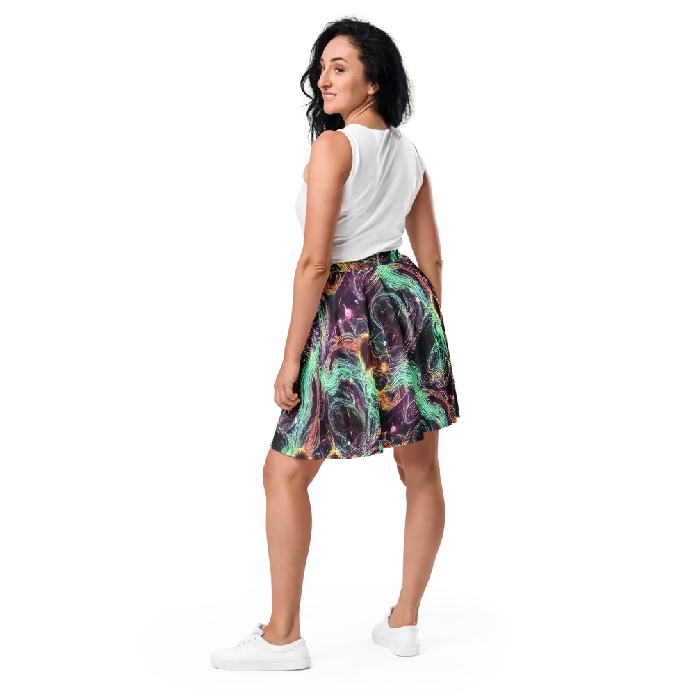 Celestial Vines on Skater Skirt — Back
