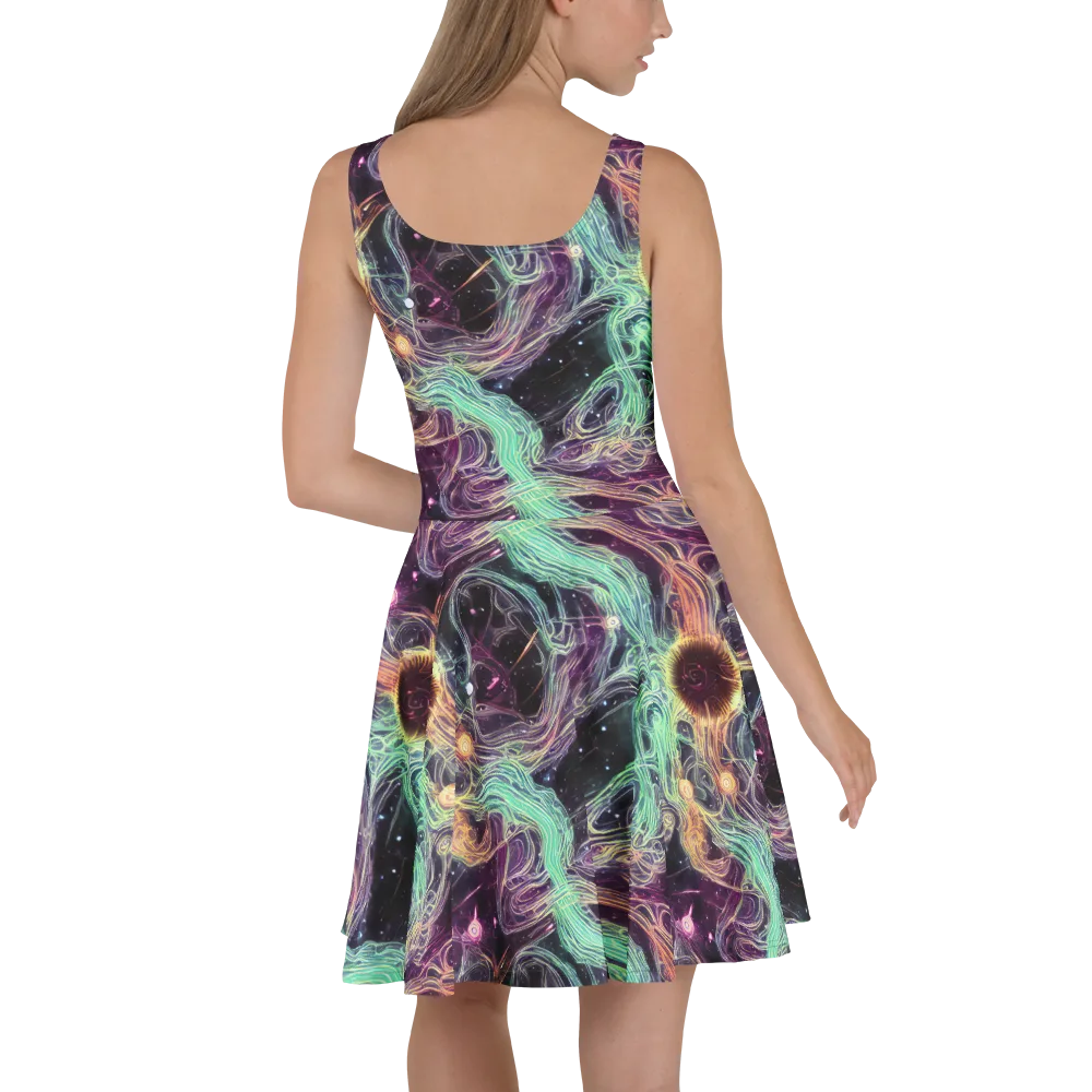 Celestial Vines on Skater Dress — Back