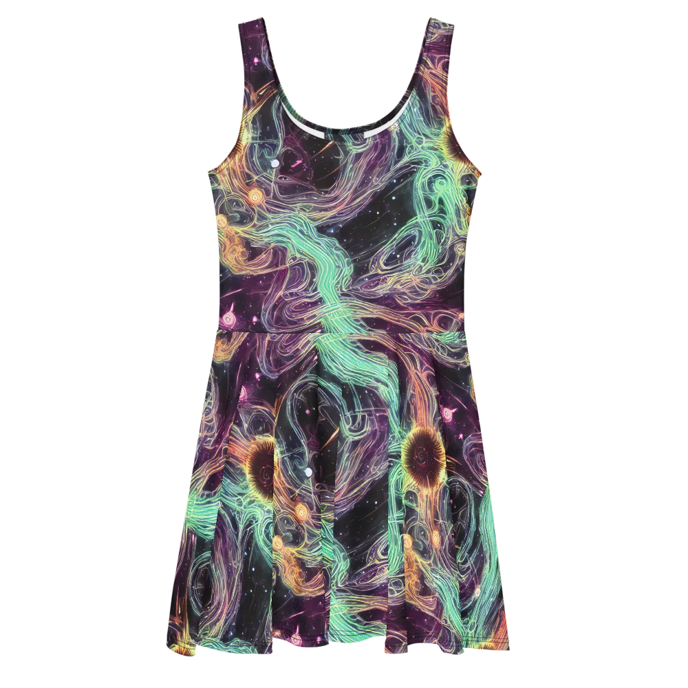 Celestial Vines on Skater Dress — Front