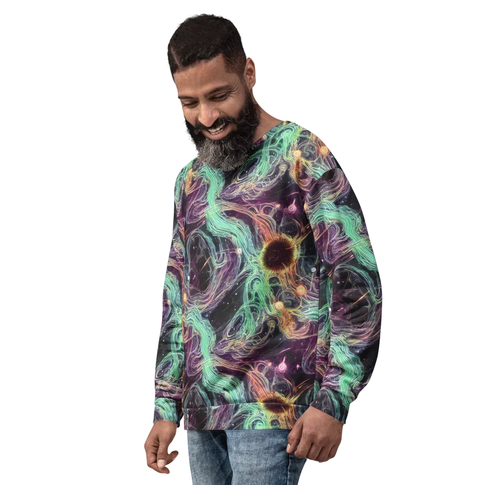 Celestial Vines on Sweatshirt — Left Front