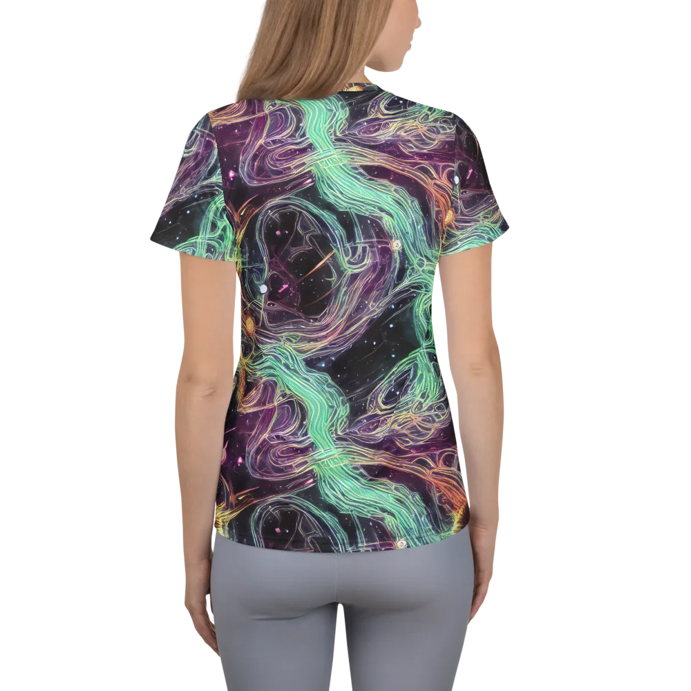 Celestial Vines on Women's Athletic T-Shirt — Back