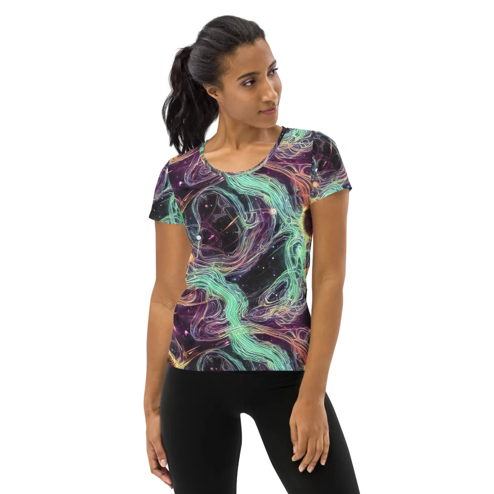Celestial Vines on Women's Athletic T-Shirt — Front