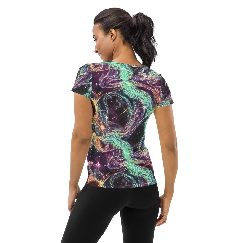 Celestial Vines on Women's Athletic T-Shirt — Back