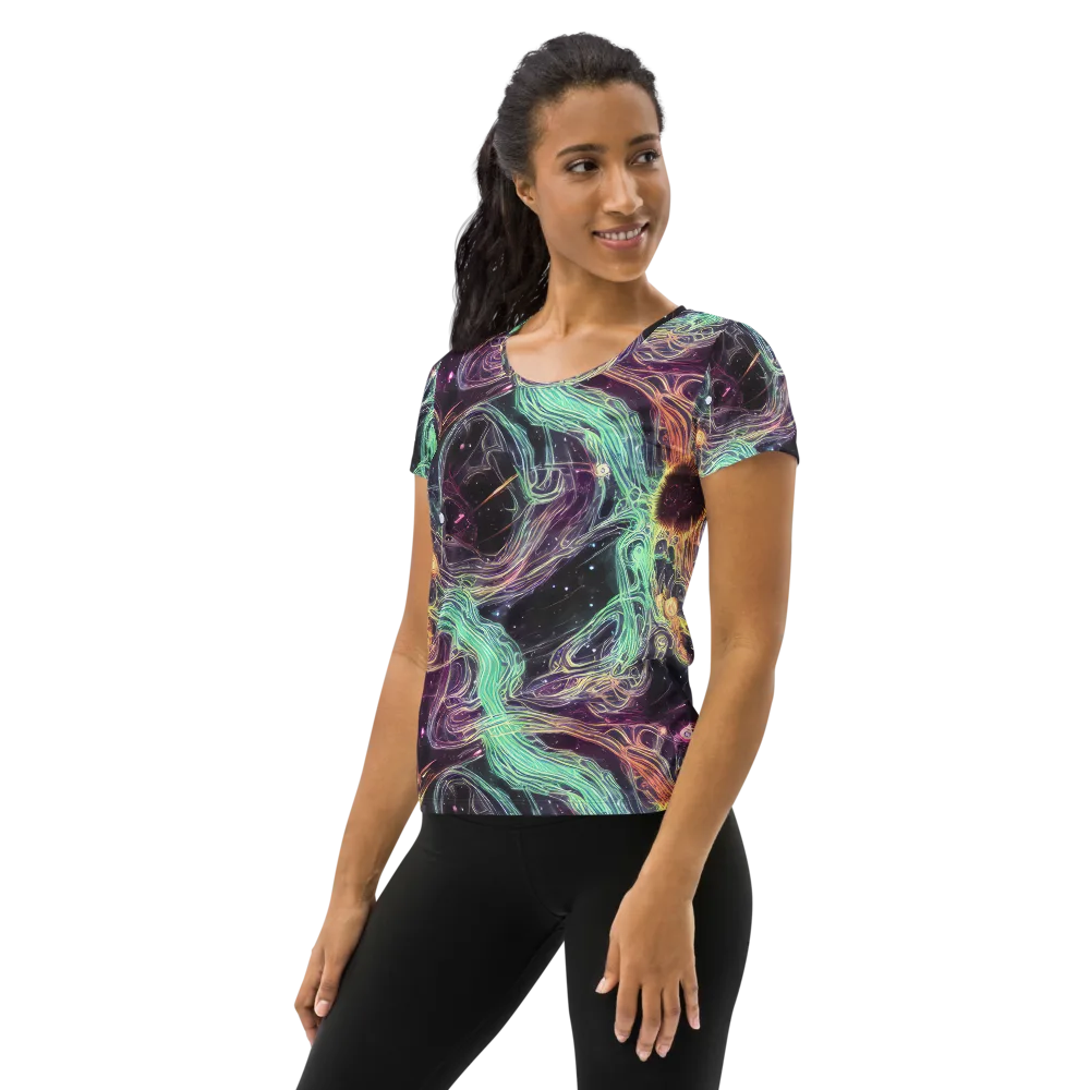 Celestial Vines on Women's Athletic T-Shirt — Left