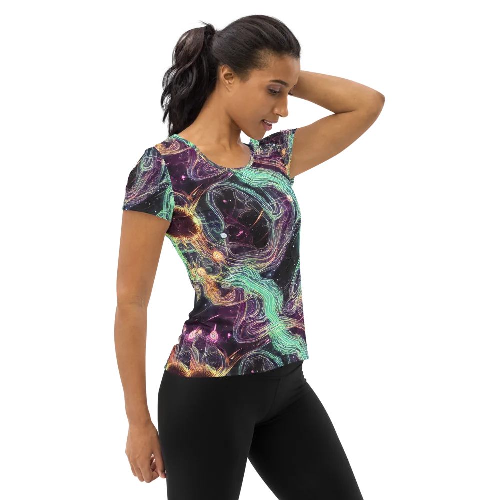 Celestial Vines on Women's Athletic T-Shirt — Right