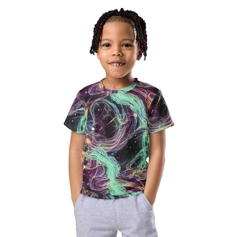 Celestial Vines on Kids Crew Neck T-Shirt — Front