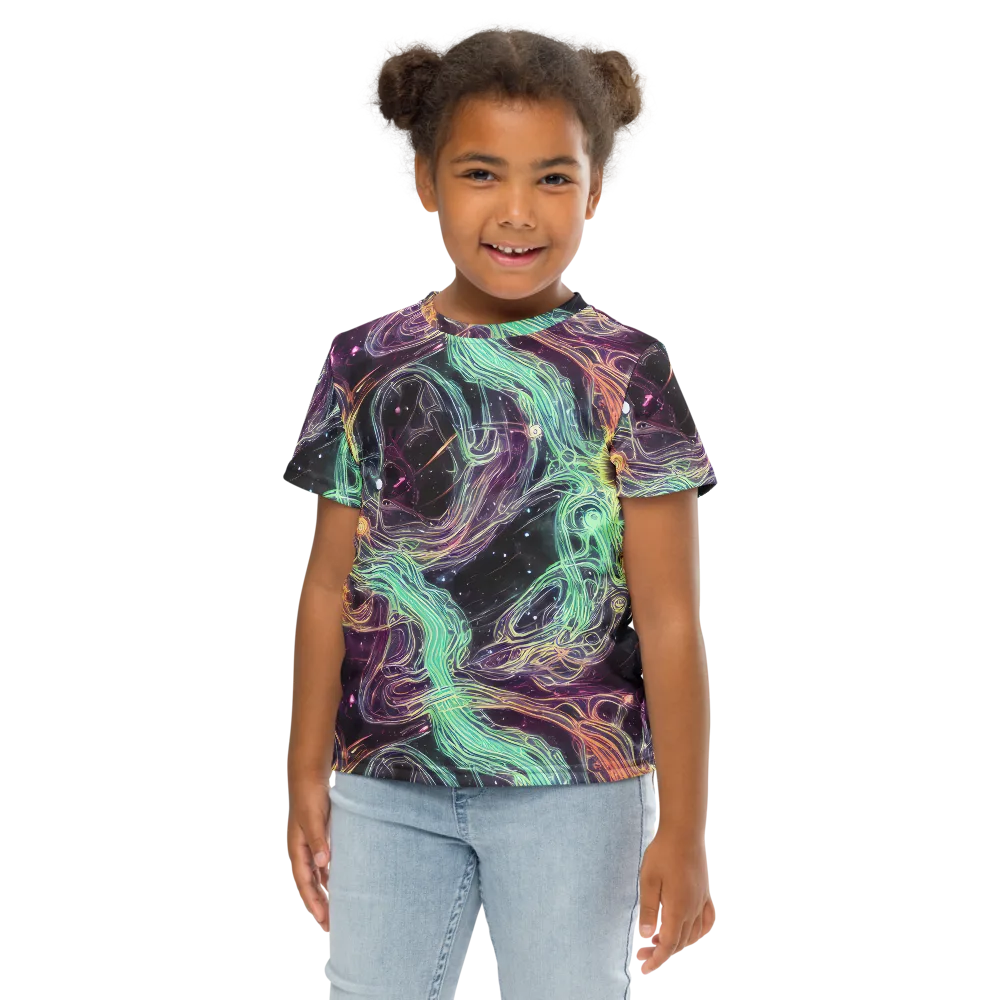 Celestial Vines on Kids Crew Neck T-Shirt — Front