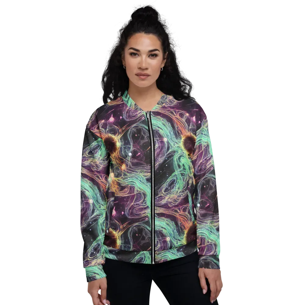 Celestial Vines on Bomber Jacket — Front