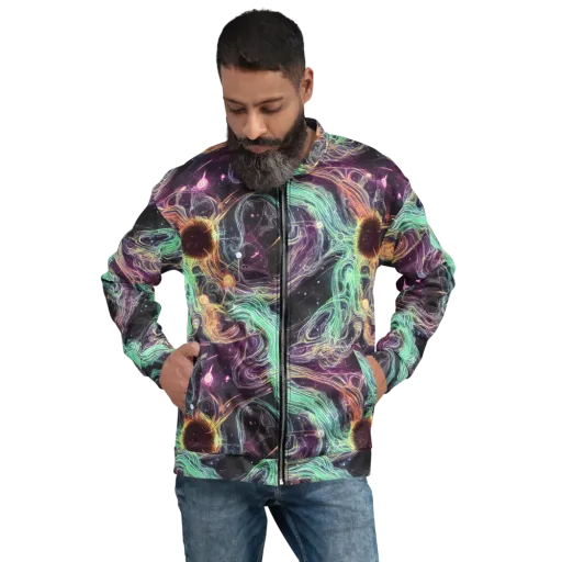 Celestial Vines on a Bomber Jacket