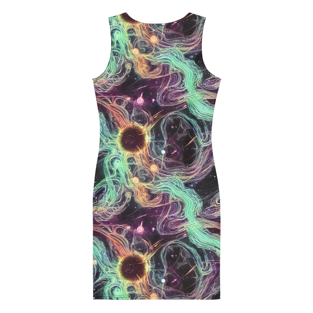 Celestial Vines on Bodycon Dress — Back
