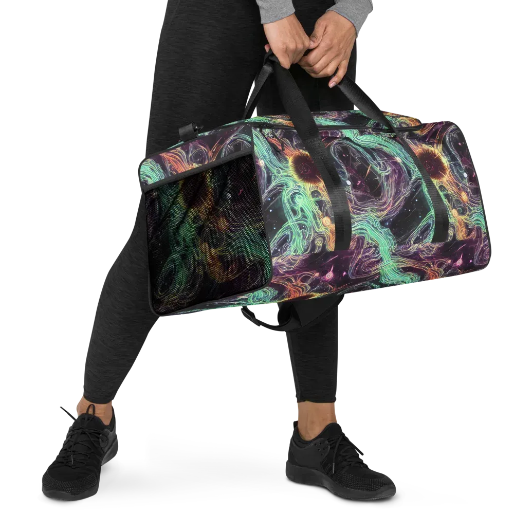 Celestial Vines on Duffle Bag — Right Front