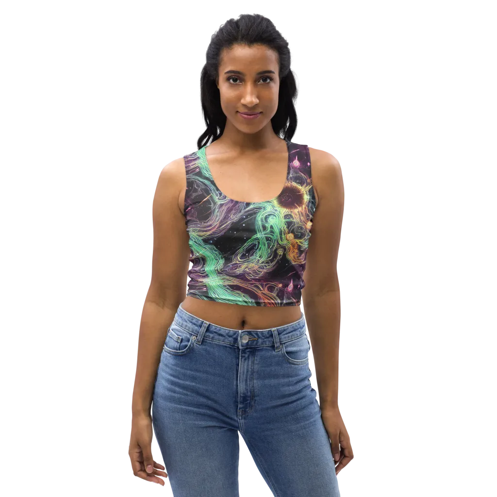 Celestial Vines on Crop Top — Front