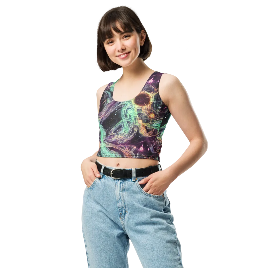 Celestial Vines on Crop Top — Front