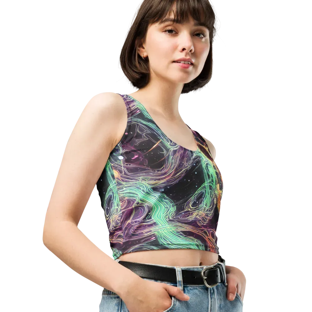 Celestial Vines on Crop Top — Right Front