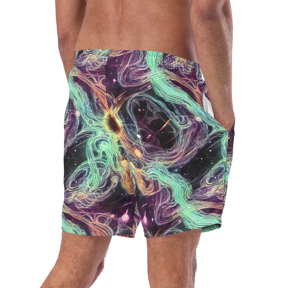 Celestial Vines on Swim Trunks — Right Back