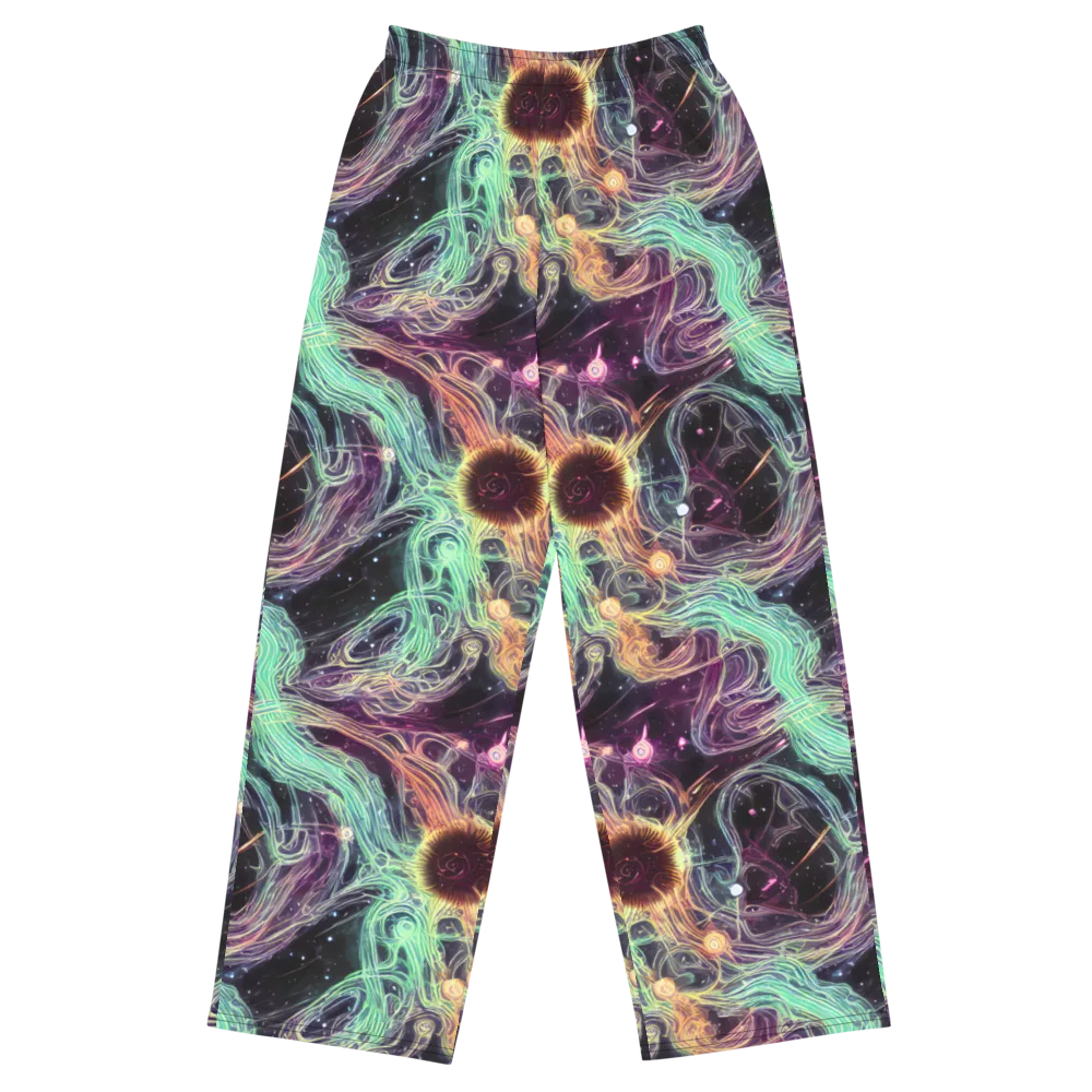 Celestial Vines on Wide-Leg Pants — Front