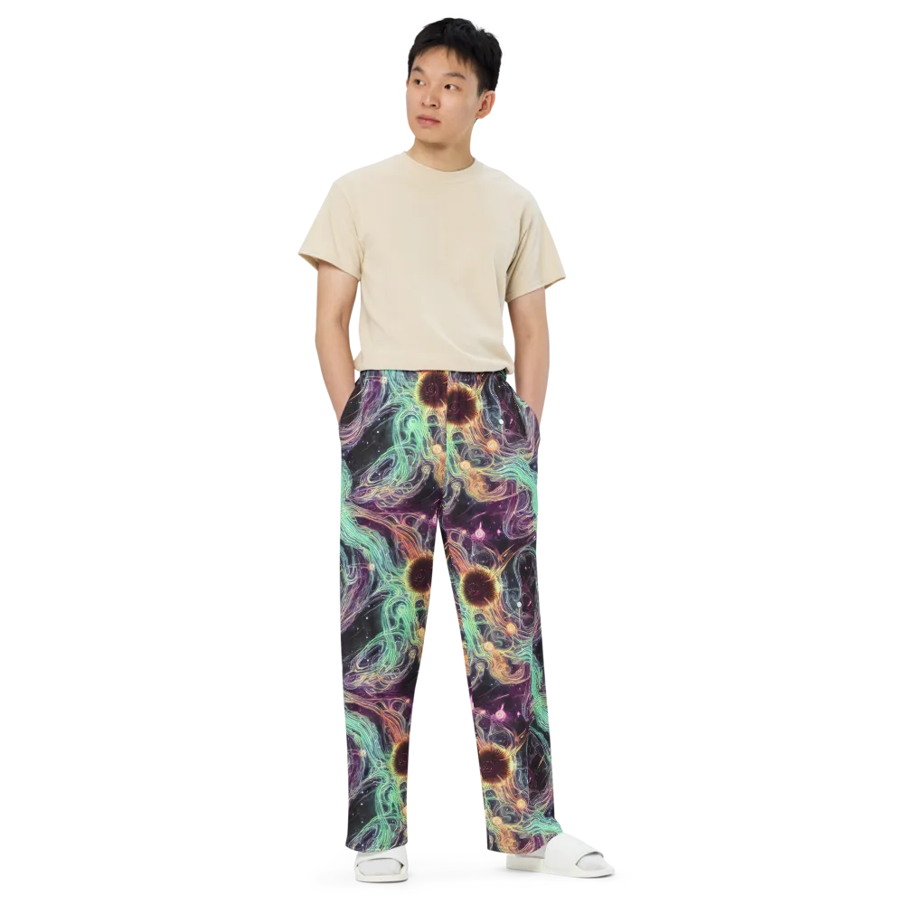 Celestial Vines on Wide-Leg Pants — Front