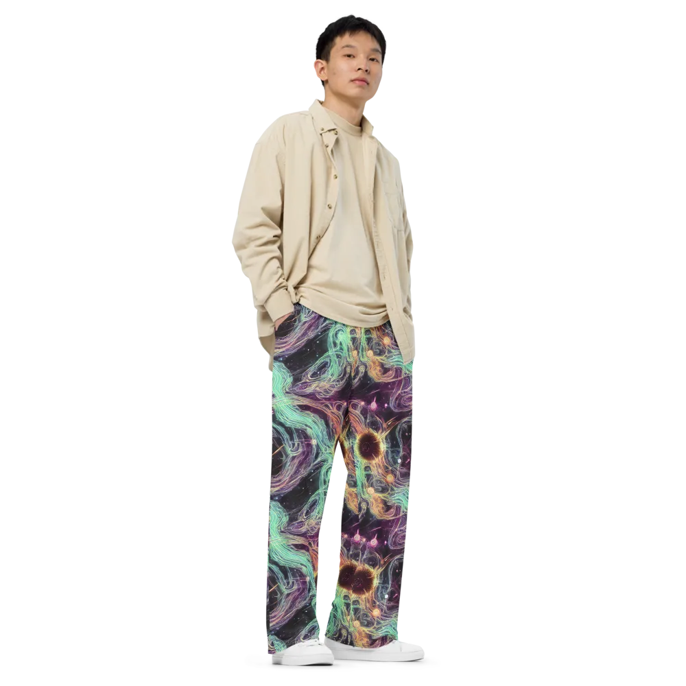 Celestial Vines on Wide-Leg Pants — Right Front
