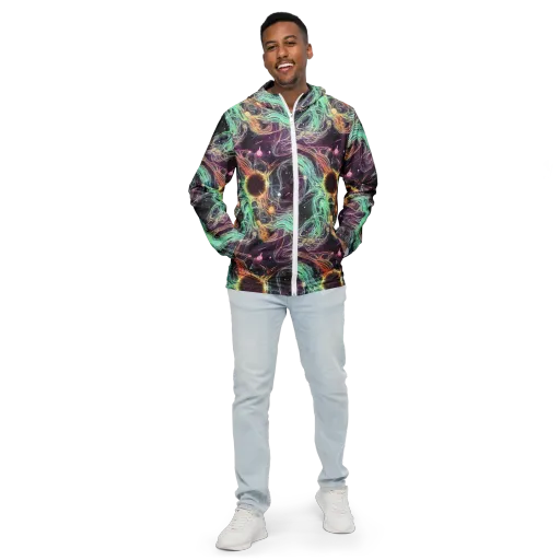 Celestial Vines on a Men's Windbreaker
