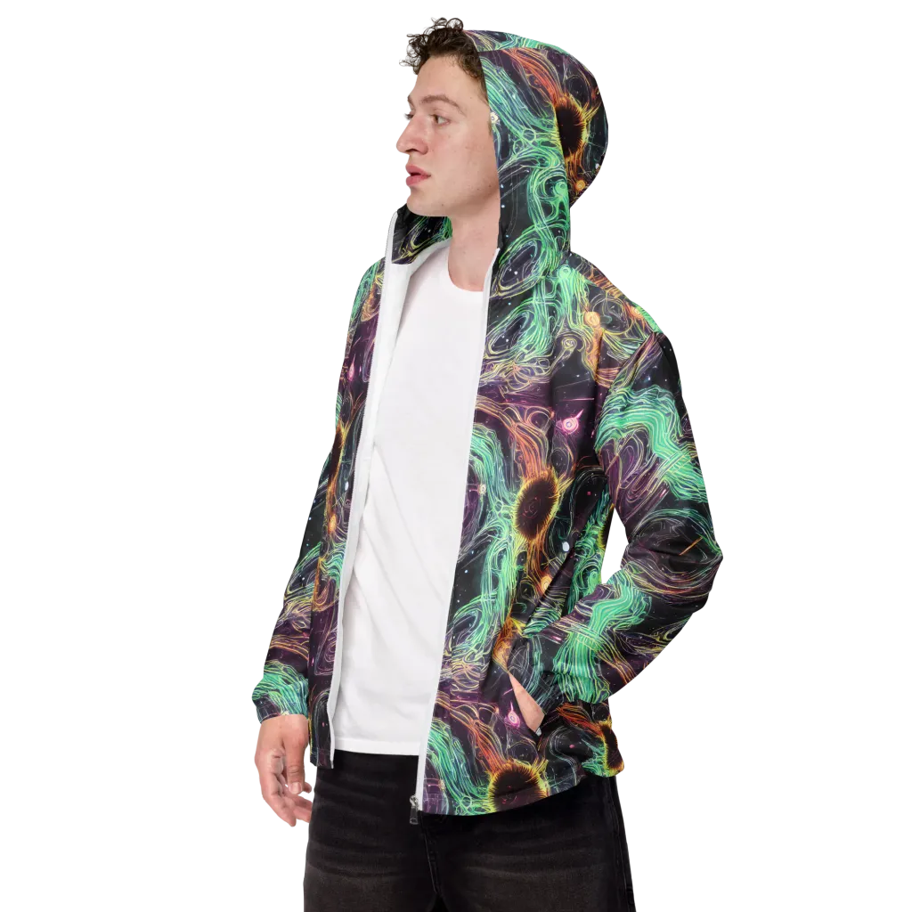 Celestial Vines on Men's Windbreaker — Left Front
