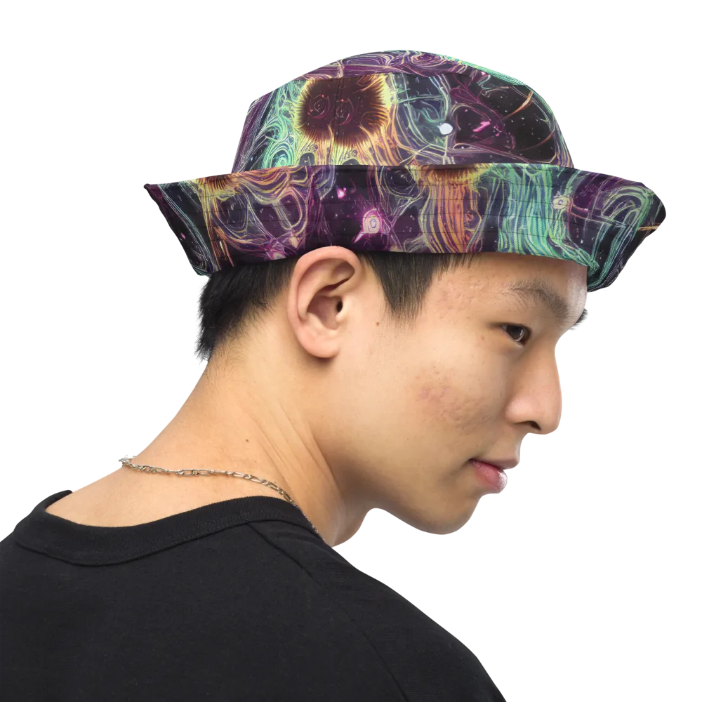 Celestial Vines on Reversible Bucket Hat — Right Outside