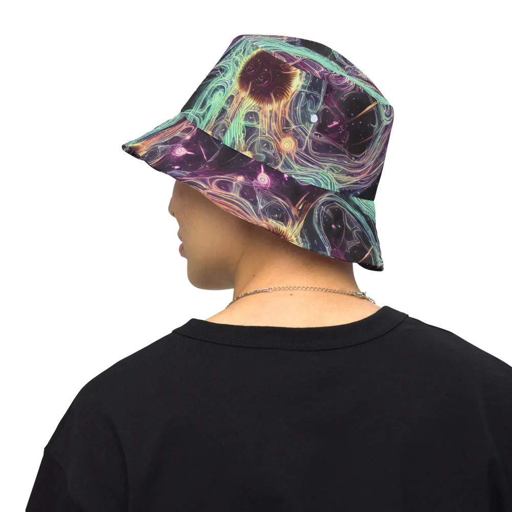 Celestial Vines on Reversible Bucket Hat — Back Inside