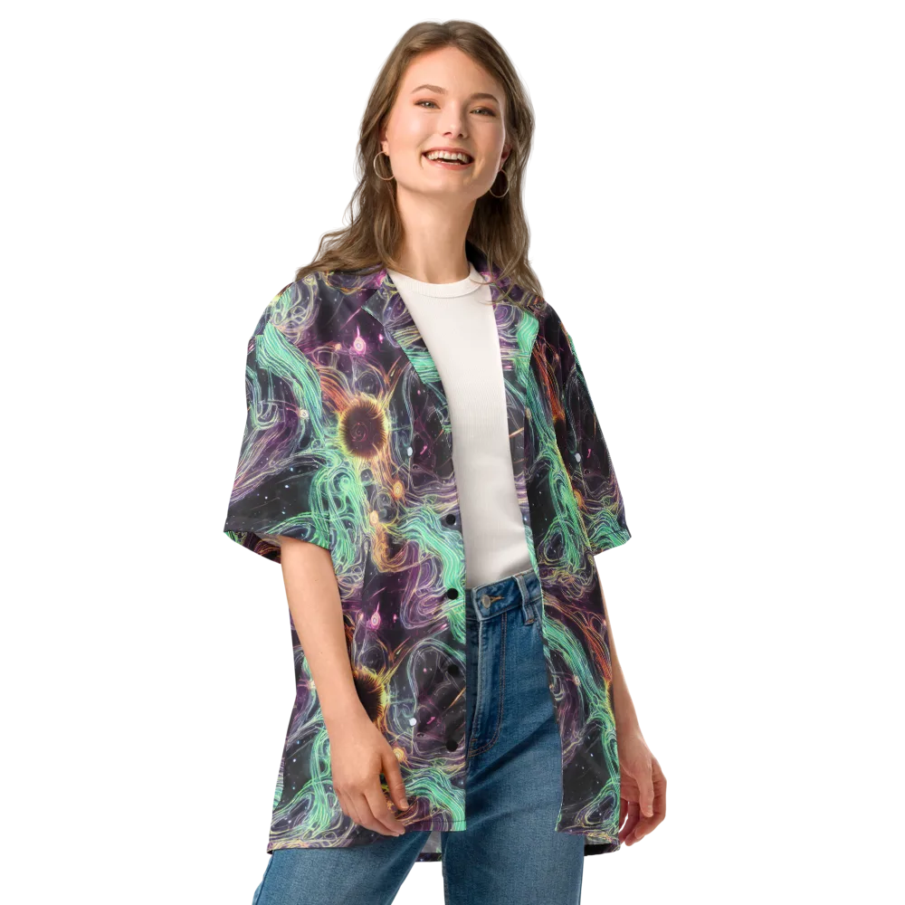 Celestial Vines on Button Shirt — Front