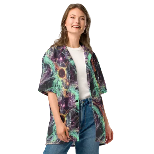 Celestial Vines on a Button Shirt