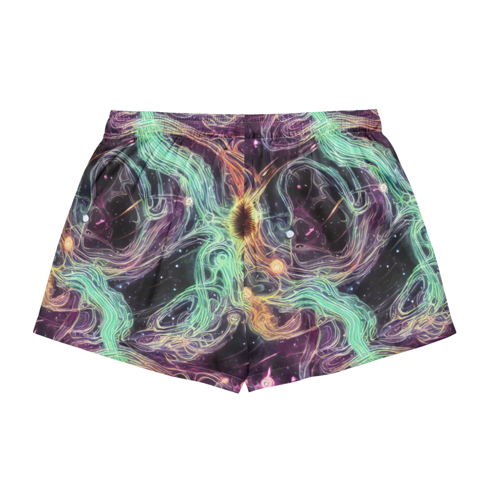Celestial Vines on Women's Pajama Shorts — Back