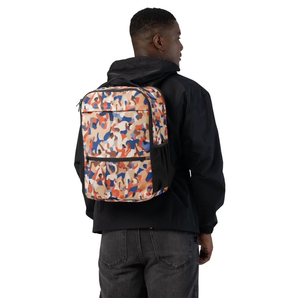 Cobalt Crowd on Utility Backpack — Back