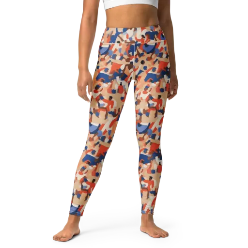 Cobalt Crowd on a Yoga Leggings